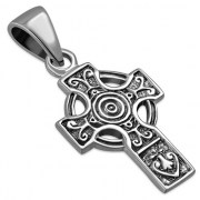 Tiny Celtic Knot Cross Pendant, pn112
